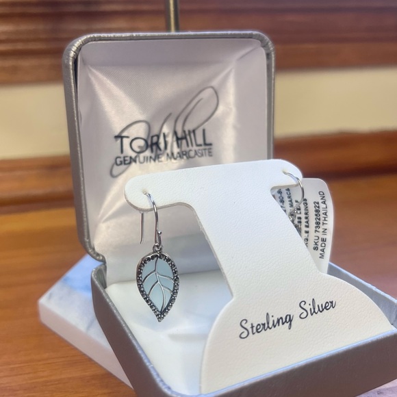 Tori Hill Sterling Silver Marcasite Earrings - Picture 4 of 17